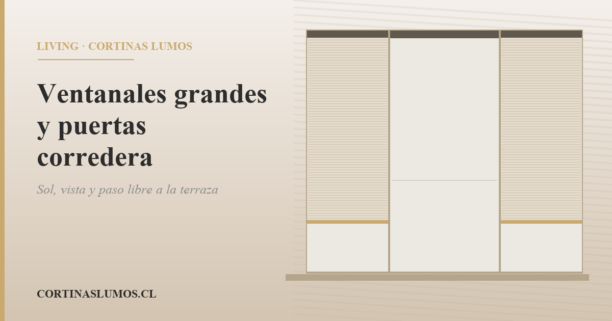 Cortinas para Ventanales Grandes y Puertas Corredera: Qué Funciona de Verdad