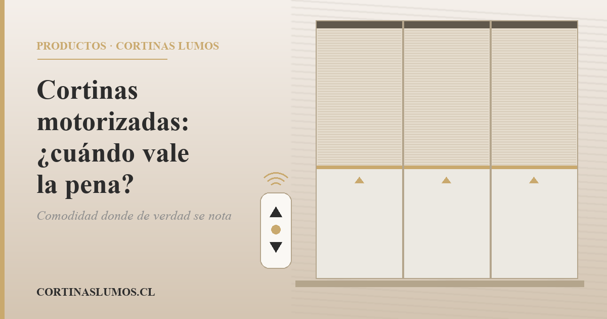 Cortinas roller motorizadas en ventanal con control remoto