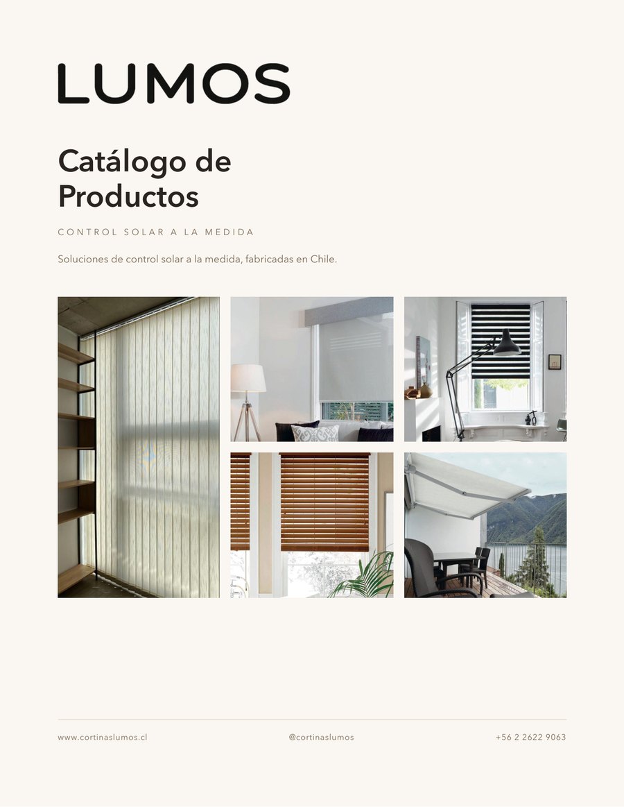 Catálogo de Productos Cortinas Lumos 2026